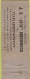 Matchbook Cover - Jack Greenwood Clackamas County WORN