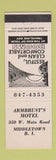 Matchbook Cover - Armbrust's Motel Middletown RI