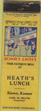 Matchbook Cover - Heath's Lunch Kowa KS girlie