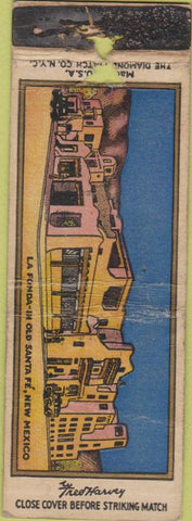 Matchbook Cover - La Fonda Santa Fe NM Fred Harvey WORN