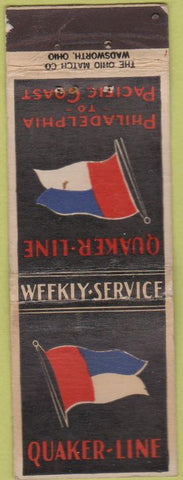Matchbook Cover - Quaker Line Philadelphia shipping 20s?