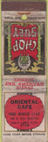 Matchbook Cover - Oriental Cafe Salt Lake City UT POOR