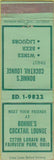 Matchbook Cover - Bonnie's Cocktail Lounge Fairview Park OH WEAR
