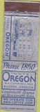 Matchbook Cover - Hotel Oregon Eugene Federal