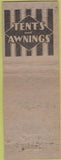Matchbook Cover - WM Blanchard Co Awnings Wakefield MA