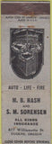 Matchbook Cover - Nash Sorensen Insurance Eugene OR