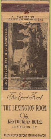 Matchbook Cover - Lexington Room Kentuckian Hotel Lexington KY