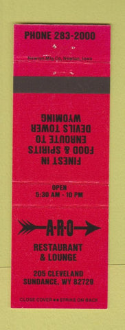 Matchbook Cover - Aro Restaurant Lounge Sundance WY