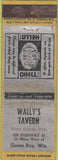 Matchbook Cover - Wally's Tavern Green Bay WI local manumark WEAR