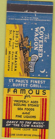 Matchbook Cover - Covered Wagon St Paul MN