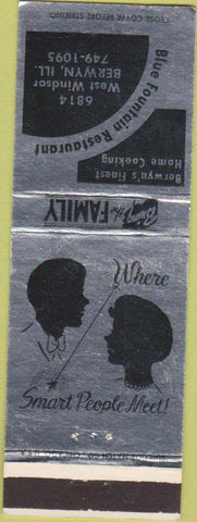 Matchbook Cover - Blue Fountain Restaurant Berwyn IL