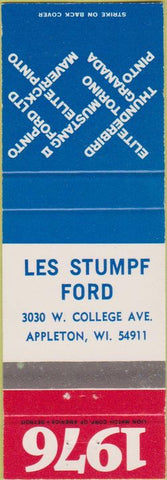 Matchbook Cover - 1976 Ford Appleton WI