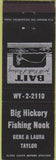 Matchbook Cover - Big Hickory Fishing Nook Bonita Springs FL
