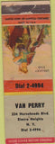 Matchbook Cover - Van Perry Elmira Heights NY WEAR