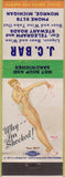 Matchbook Cover - JC Bar Monroe MI Pinup