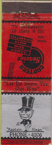 Matchbook Cover - Canteen Service Champaign IL 30s Laundry