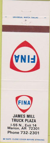 Matchbook Cover - Fina Oil Gas Marion AR