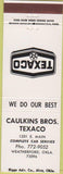 Matchbook Cover - Texaco oil gas Weatherford OK