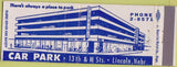 Matchbook Cover - Car Park Lincoln NE Parking Garage