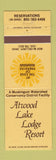 Matchbook Cover - Atwood Lake Lodge Resort Dellroy OH