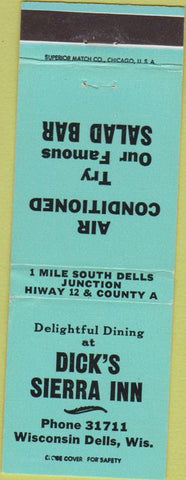 Matchbook Cover - Dick's Sierra Inn Wisconsin Dells WI