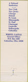 Matchbook Cover - White Castle Hamburgers