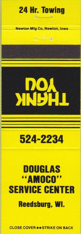 Matchbook Cover - Douglas Amoco oil gas Reedsburg WI