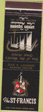 Matchbook Cover - St Francis Hotel San Francisco CA