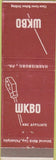 Matchbook Cover - WKBO NBC TV Radio Harrisburg PA