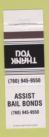 Matchbook Cover - Assist Bail Bonds