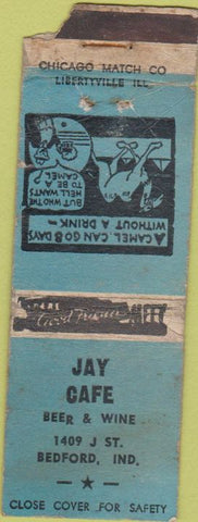 Matchbook Cover - Jay Cafe Redford IN POOR