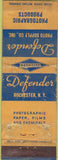 Matchbook Cover - Defender Photo Supply Rocehster NY POOR