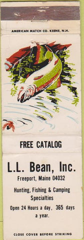 Matchbook Cover - LL Bean Clothes boots Freeport ME CREASE