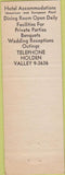 Matchbook Cover - Fairbroob Country Club Holden MA