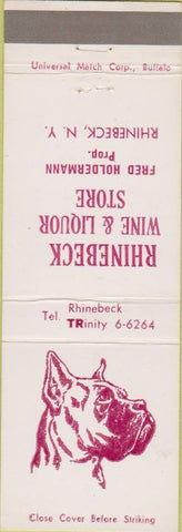 Matchbook Cover - Rhinebeck Liquor Rhinebeck NY