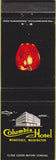 Matchbook Cover - Columbia Hotel Wenatchee WA apple