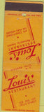Matchbook Cover - Louis Restaurant Niagara Falls NY