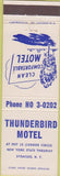 Matchbook Cover - Thunderbird Motel Syracuse NY