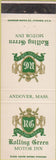 Matchbook Cover - Rolling Green Motor Inn Andover MA