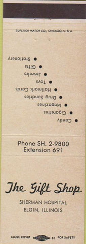 Matchbook Cover - The Gilft Shop Elgin IL