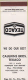 Matchbook Cover - Texaco Oil Gas Weatherford OK