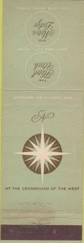 Matchbook Cover - Hotel Utah Salt Lake City UT