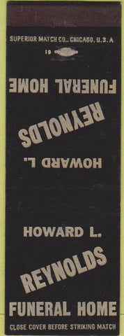 Matchbook Cover - Reynolds Funeral Home NO TOWN