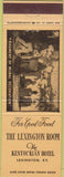 Matchbook Cover - Lexington Hotel KY