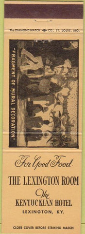 Matchbook Cover - Lexington Hotel KY