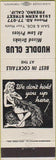 Matchbook Cover - Huddle Club Fresno CA girlie
