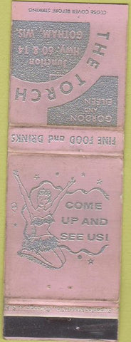 Matchbook Cover - The Torch Gotham WI girlie WORN