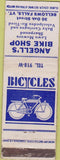 Matchbook Cover - Angell's Bike Shop Lawn Mowers Bellows Falls VT