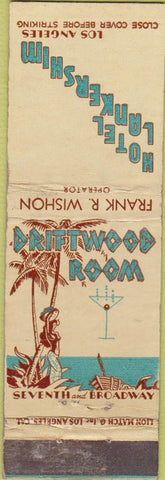Matchbook Cover - Hotel Lankershim Los Angeles CA girlie