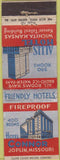 Matchbook Cover - Allis Hotel Wichita KS Joplin MO